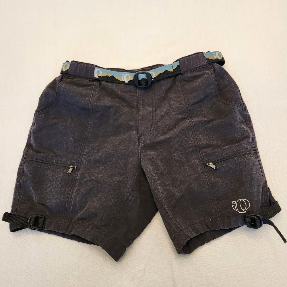 Pearl Izumi Cycling Shorts Padded Liner Cargo Belted Black Detour Casual Wmns L